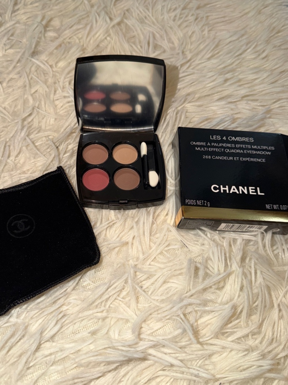 CHANEL 268 Les 4 Ombres Eyeshadow Palette — Brown, Cream & Pink Shades